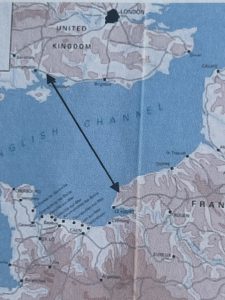 D-Day route across English Channel